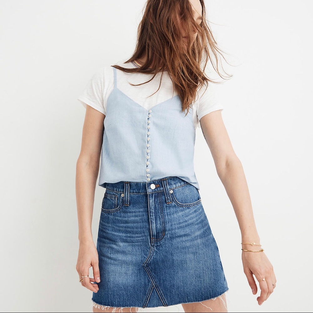 NWT Madewell Denim A-Line Skirt